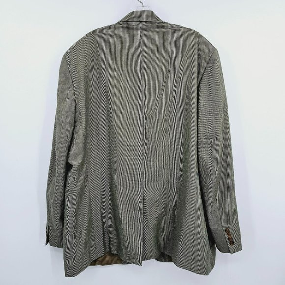 Ralph Lauren LRL Jacket Blazer Sport Coat 50L Tan Brown Grey Microplaid Designer - Picture 13 of 14